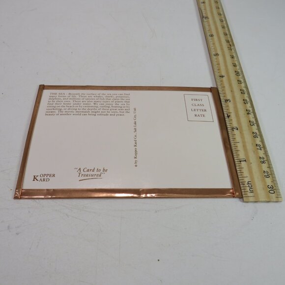 Kopper Kard Copper Postcard Sea shells Embossed Vintage - Picture 9 of 11